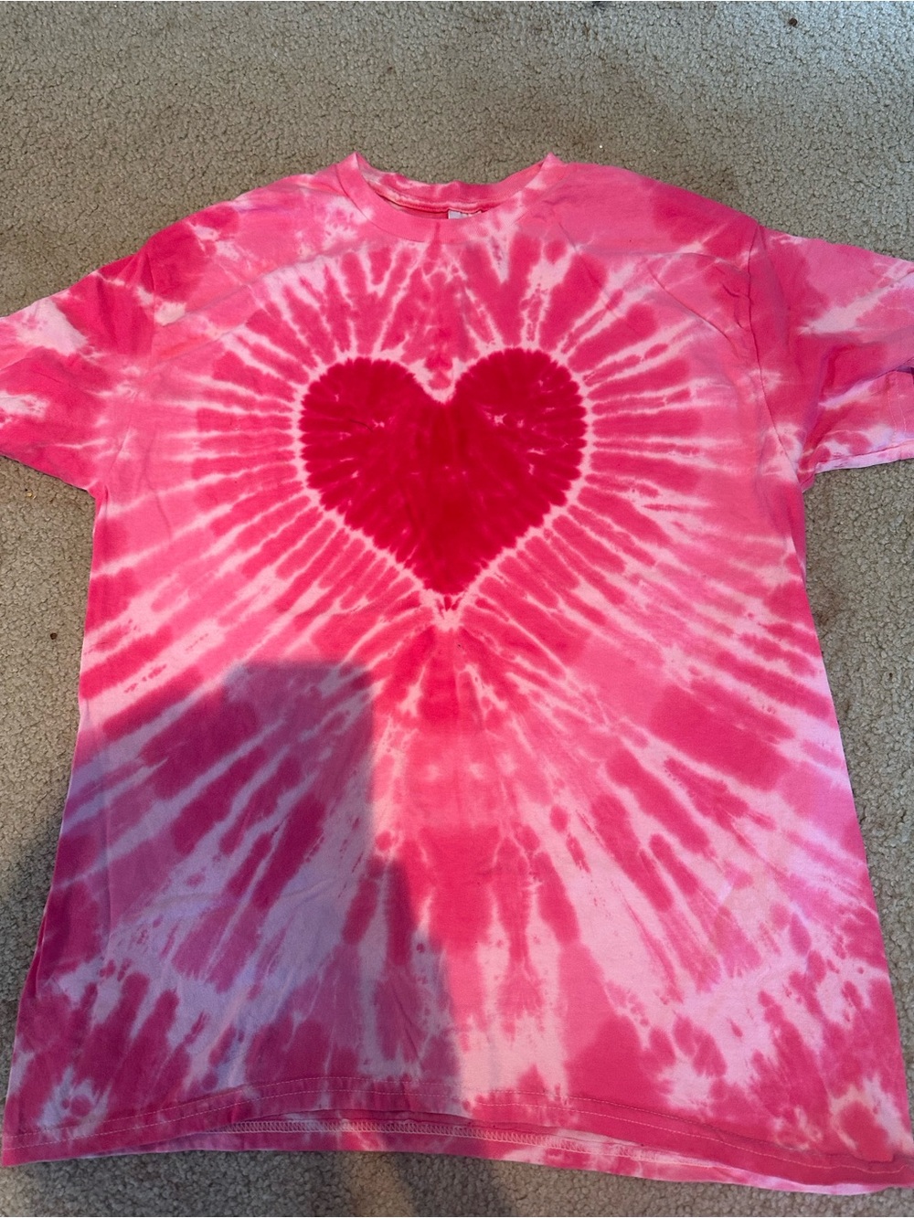 Pink Tie-Dye Heart T-Shirt